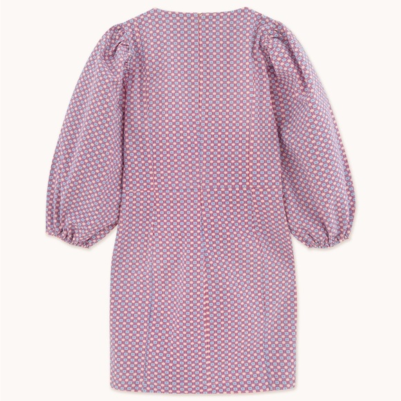 The Tiny Big Sister Jacquard Puff Sleeves Dress - Picture 4 of 7